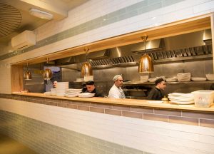 The open kitchen at Pasta di Piazza, Stone